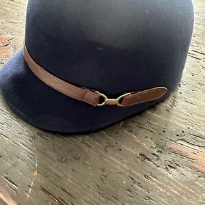 Janie and Jack Navy and Brown Kids Hat